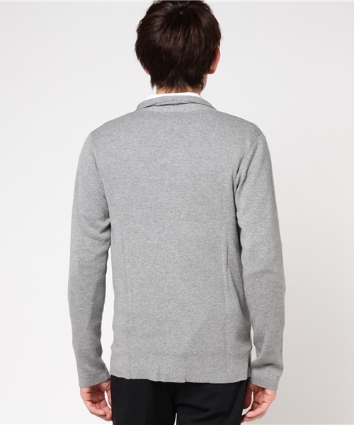 MK MICHEL KLEIN HOMME （エムケーミッシェルクランオム）の「“ミラノリブカーディガン”（カーディガン/ボレロ・メンズ・ネイビー/グレー・LARGE/MEDIUM）」の4枚目の写真