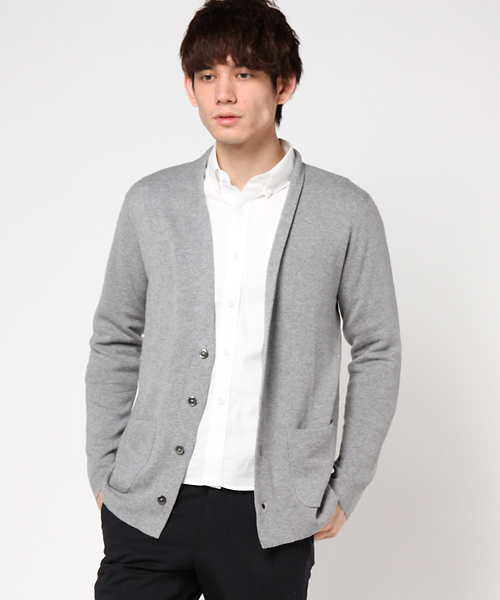 MK MICHEL KLEIN HOMME （エムケーミッシェルクランオム）の「“ミラノリブカーディガン”（カーディガン/ボレロ・メンズ・ネイビー/グレー・LARGE/MEDIUM）」の5枚目の写真