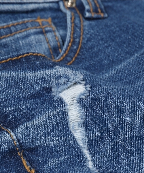 Eldia'lu（エルディアル）の「グラデーションダメージスキニーデニム（デニムパンツ・レディース・ブルー・MEDIUM/SMALL/LARGE）」の6枚目の写真