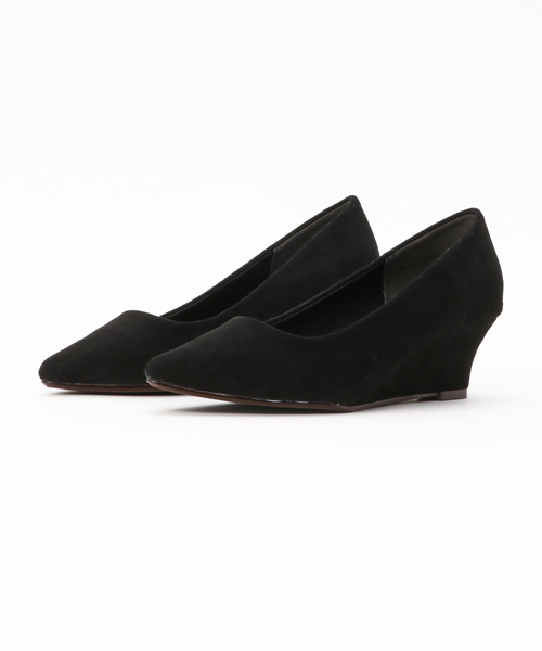 menue(メヌエ)の「極上のふわっふわ美パンプス(ウェッジソール5cm)(パンプス・レディース・ブラック系その他/グレー/キャメル/ベージュ系その他/グレイッシュベージュ/アイボリー/ブラック系その他2/スモークピンク/ホワイト/ブラック/ピンクゴールド/パイソン/ブルー系その他/レッド/ベージュ・22.0cm/21.0cm/25.5cm/22.5cm/26.0cm/26.5cm/25.0cm/23.5cm/27.0cm/23.0cm/24.0cm/24.5cm/21.5cm)」の5枚目の写真