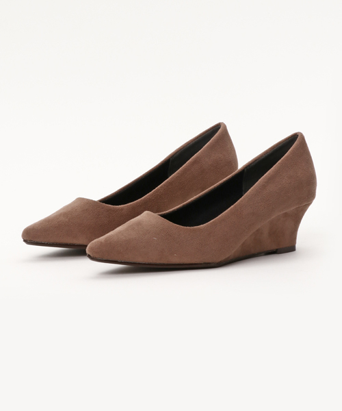 menue(メヌエ)の「極上のふわっふわ美パンプス(ウェッジソール5cm)(パンプス・レディース・ブラック系その他/グレー/キャメル/ベージュ系その他/グレイッシュベージュ/アイボリー/ブラック系その他2/スモークピンク/ホワイト/ブラック/ピンクゴールド/パイソン/ブルー系その他/レッド/ベージュ・22.0cm/21.0cm/25.5cm/22.5cm/26.0cm/26.5cm/25.0cm/23.5cm/27.0cm/23.0cm/24.0cm/24.5cm/21.5cm)」の9枚目の写真