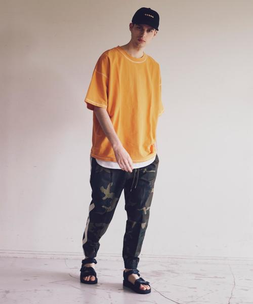 MONKEY TIME（モンキータイム）の「＜monkey time＞ BACKINLAY REV/SM WIDE T/Tシャツ ◆（Tシャツ/カットソー・メンズ・ブラック/グレー/オレンジ・SMALL/MEDIUM/X-LARGE/LARGE）」の13枚目の写真