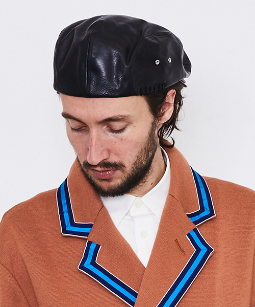 UNITED TOKYO（ユナイテッドトウキョウ）の「レザーコンビハンチング（ハンチング/ベレー帽・メンズ・ブラック/ブラウン・FREE）」の2枚目の写真