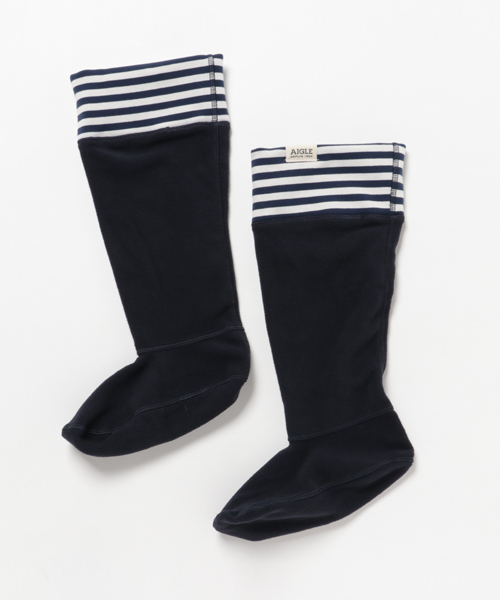 AIGLE（エーグル）の「ラバーブーツ用 ロング フリースソックス（ソックス/靴下・レディース・ホワイト/ダークネイビー/ブラック・36/38）」の3枚目の写真