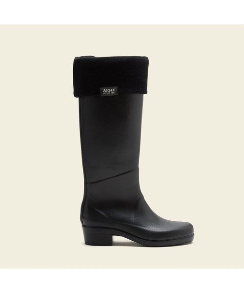 AIGLE（エーグル）の「ラバーブーツ用 ロング フリースソックス（ソックス/靴下・レディース・ホワイト/ダークネイビー/ブラック・36/38）」の4枚目の写真