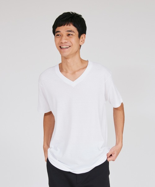 Hanes/ヘインズ】メンズ 【3枚組】アカラベルVネックTシャツ 赤パック