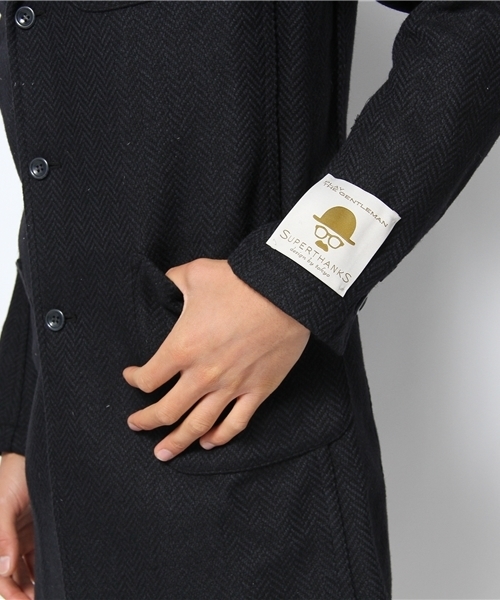 Lui's（ルイス）の「superthanksｳｰﾙｺｰﾄ（その他アウター・メンズ・ブラウン/ネイビー・SMALL/MEDIUM）」の4枚目の写真