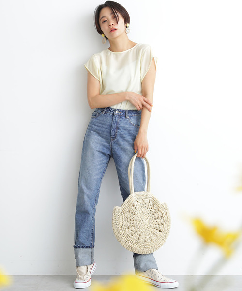 FREE'S MART（フリーズマート）の「サークルかごバッグ（かごバッグ・レディース・ベージュ/ブラウン・ﾌﾘ-）」の8枚目の写真