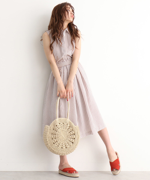 FREE'S MART（フリーズマート）の「サークルかごバッグ（かごバッグ・レディース・ベージュ/ブラウン・ﾌﾘ-）」の6枚目の写真