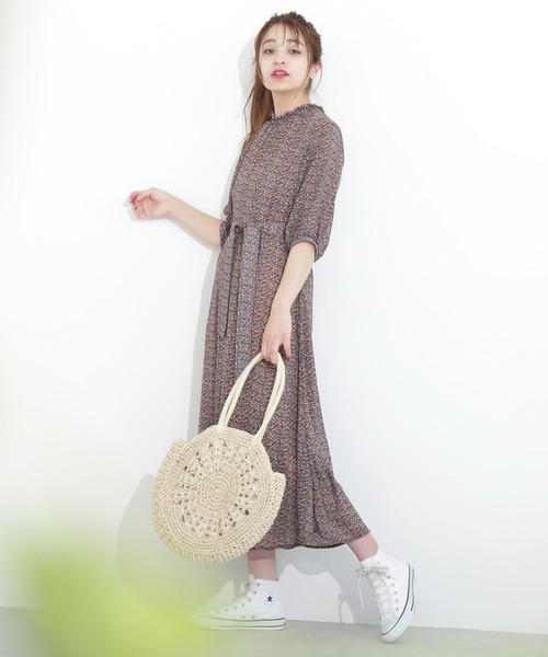 FREE'S MART（フリーズマート）の「サークルかごバッグ（かごバッグ・レディース・ベージュ/ブラウン・ﾌﾘ-）」の5枚目の写真