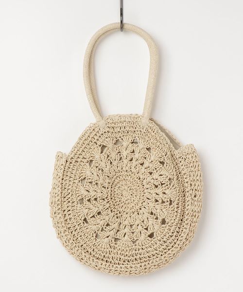 FREE'S MART（フリーズマート）の「サークルかごバッグ（かごバッグ・レディース・ベージュ/ブラウン・ﾌﾘ-）」の9枚目の写真