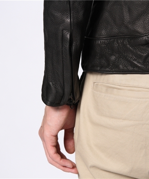CIVILIZED（シヴィライズド）の「CIVILIZED ZIP UP LEATHER JERSEY