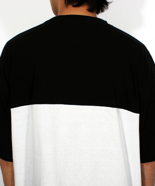 ８(eight)（エイト）の「USA ロゴ ビッグTシャツ（Tシャツ/カットソー・メンズ・ネイビー/ブラック×グリーン/ブラック×イエロー・MEDIUM/LARGE）」の15枚目の写真