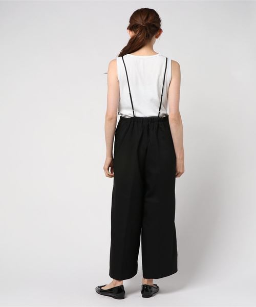 STYLEBLOCK（スタイルブロック）の「ツイルリボンモチーフハイウエストワイドパンツ（その他パンツ・レディース・ブラック/ダークグレー/ベージュ/ブラウン・M）」の6枚目の写真