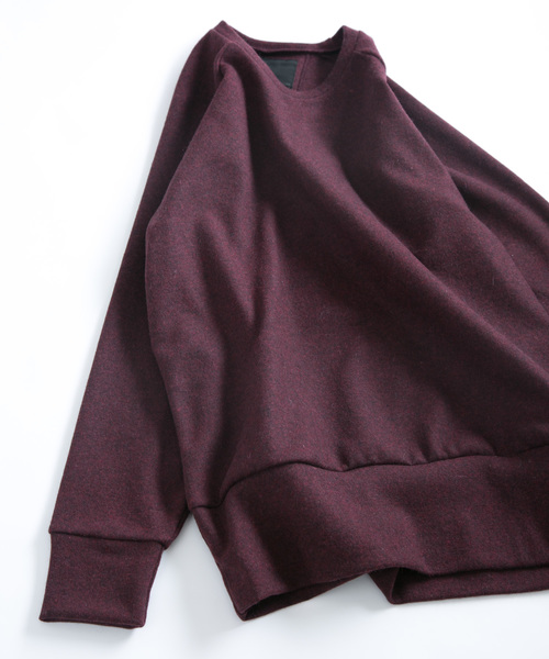 OURET（オーレット）の「ラグランプルオーバー -　縮絨ソフトウールニット　-（ニット/セーター・メンズ・グレー/ボルドー/ブラック・1/2/3）」の10枚目の写真