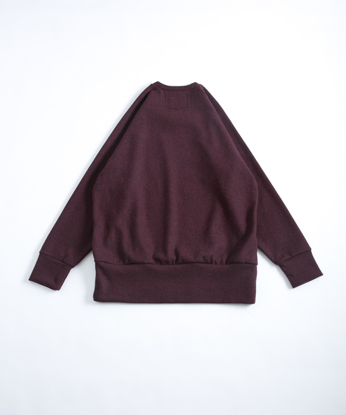 OURET（オーレット）の「ラグランプルオーバー -　縮絨ソフトウールニット　-（ニット/セーター・メンズ・グレー/ボルドー/ブラック・1/2/3）」の11枚目の写真