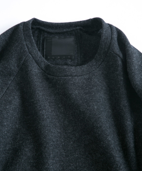 OURET（オーレット）の「ラグランプルオーバー -　縮絨ソフトウールニット　-（ニット/セーター・メンズ・グレー/ボルドー/ブラック・1/2/3）」の12枚目の写真