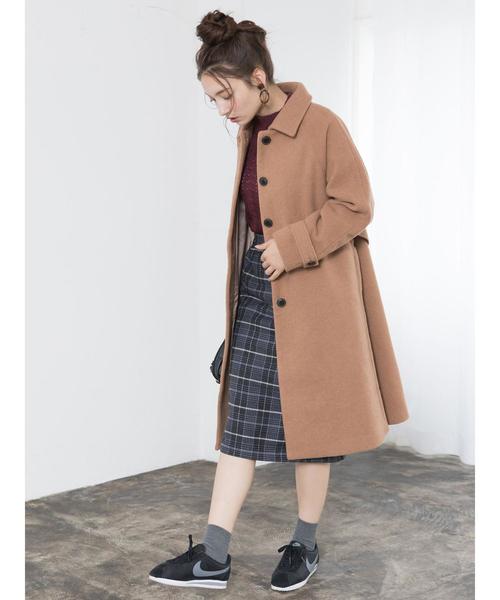 セール ステンカラーロングコート ダウンジャケット コート E World World E Gallery イーハイフンワールドギャラリー のファッション ダウンジャケット コート Hyphen