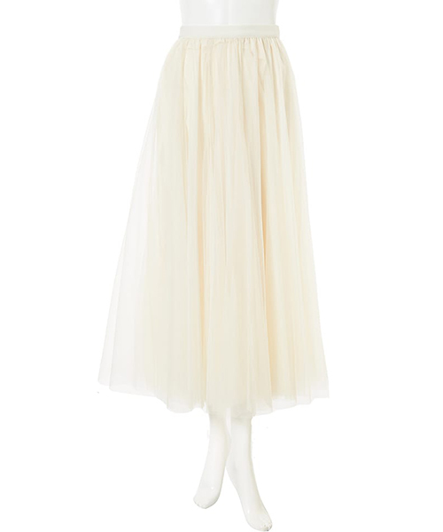 fifth（フィフス）の「[低身長サイズ有]チュールロングスカート（スカート・レディース・ブラウン/グレー/ブラック/オフホワイト/スモークピンク/ベージュ/カーキ・MEDIUM/SMALL）」の8枚目の写真