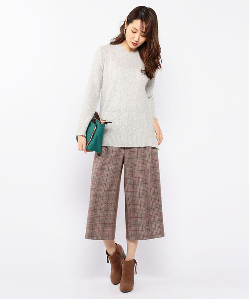 DECOY SINCE 1981（デコイシンスイチキュウハチイチ）の「ヤク混ケーブル柄ニットプルオーバー（ニット/セーター・レディース・ベージュ/グレー/ピンク/グリーン・LL/M size/L size）」の7枚目の写真