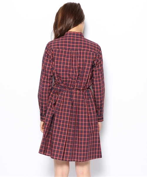BEAUTY&YOUTH UNITED ARROWS（ビューティーアンドユースユナイテッドアローズ）の「BYSF コットンチェック ウエステッドシャツワンピース ◆（ワンピース・レディース・レッド・フリー）」の4枚目の写真