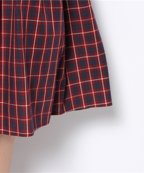 BEAUTY&YOUTH UNITED ARROWS（ビューティーアンドユースユナイテッドアローズ）の「BYSF コットンチェック ウエステッドシャツワンピース ◆（ワンピース・レディース・レッド・フリー）」の8枚目の写真