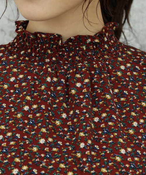 VIS(ビス)の「フラワーギャザーワンピース(ワンピース・レディース・ネイビー/レッド系その他/ホワイト・FREE)」の8枚目の写真