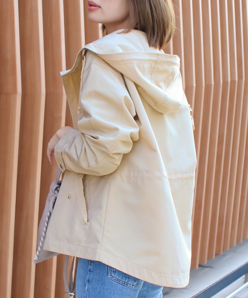Social GIRL(ソーシャルガール)の「バックテール マウンテンパーカー ジャケット(マウンテンパーカー・レディース・ベージュ/ネイビー/レッド/マスタード/カーキ/ブラック/モカ/ライトカーキ/アイボリー・M/L/S/LL/3L)」の18枚目の写真