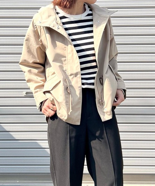 Social GIRL(ソーシャルガール)の「バックテール マウンテンパーカー ジャケット(マウンテンパーカー・レディース・ベージュ/ネイビー/レッド/マスタード/カーキ/ブラック/モカ/ライトカーキ/アイボリー・M/L/S/LL/3L)」の19枚目の写真