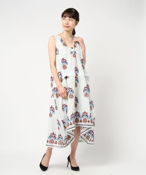 チャイハネ(チャイハネ)の「【チャイハネ】yul 花瓶プリントノースリーブワンピース(ワンピース・レディース・ホワイト/ブラック/レッド/イエロー/グリーン・FREE)」の20枚目の写真