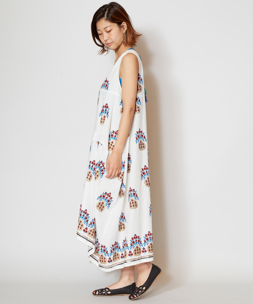チャイハネ(チャイハネ)の「【チャイハネ】yul 花瓶プリントノースリーブワンピース(ワンピース・レディース・ホワイト/ブラック/レッド/イエロー/グリーン・FREE)」の21枚目の写真