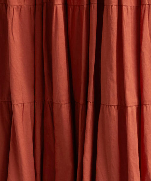 green label relaxing（グリーンレーベルリラクシング）の「CFC INDIA ティアード マキシ ワンピース（ワンピース・レディース・ブラック/オレンジ系その他/モカ・38/36）」の9枚目の写真