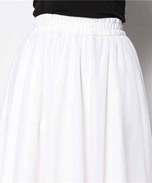 one after another NICE CLAUP（ワンアフターアナザーナイスクラップ）の「【ナイスクラップ】チュールスカート（スカート・レディース・ナチュラル/ブラック/オフホワイト・FREE）」の5枚目の写真