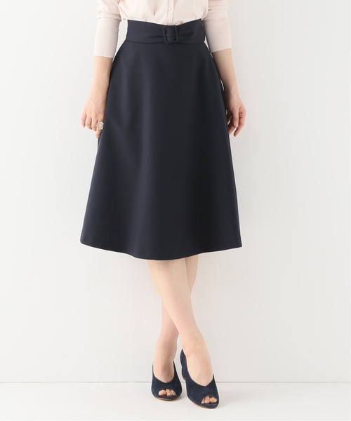 La TOTALITE(ラトータリテ)の「ベルテッドフレアスカート◆(スカート・レディース・ベージュ/グリーン/ネイビー・38/36)」の3枚目の写真