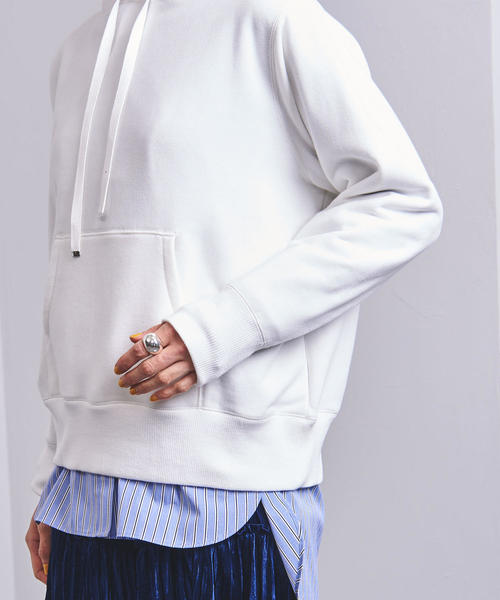 UNITED ARROWS（ユナイテッドアローズ）の「UWSC コットン パーカー†（パーカー・レディース・ベージュ/オフホワイト/ブラック・FREE）」の9枚目の写真