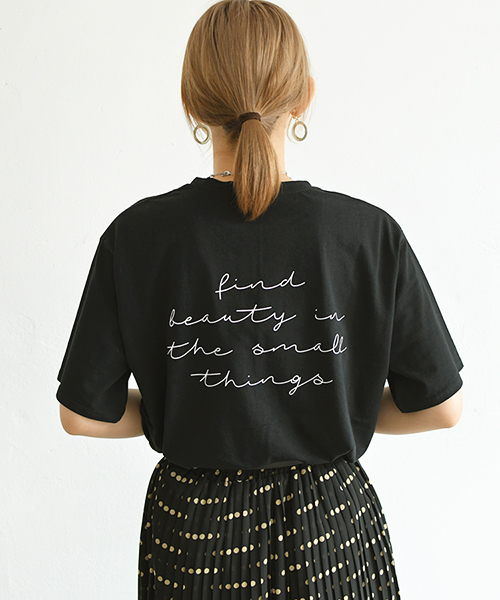 PairPair（ペアペア）の「【リンクコーデ専門ブランド/ペアペア】筆記体ロゴビッグＴ(男女兼用)（Tシャツ/カットソー・レディース・ブラック/オフホワイト/モカ・FREE）」の21枚目の写真