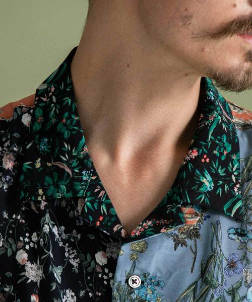 UNITED TOKYO（ユナイテッドトウキョウ）の「ビンテージパネルオープンカラーシャツ（シャツ/ブラウス・メンズ・ネイビー/マルチ・3/1/2）」の12枚目の写真