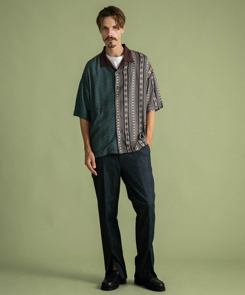 UNITED TOKYO（ユナイテッドトウキョウ）の「ビンテージパネルオープンカラーシャツ（シャツ/ブラウス・メンズ・ネイビー/マルチ・3/1/2）」の16枚目の写真