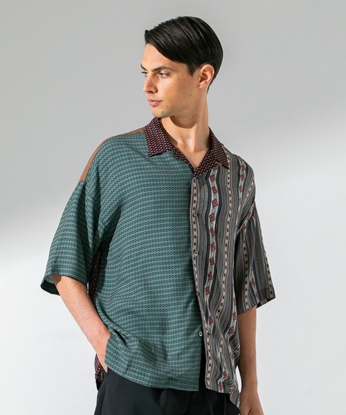 UNITED TOKYO（ユナイテッドトウキョウ）の「ビンテージパネルオープンカラーシャツ（シャツ/ブラウス・メンズ・ネイビー/マルチ・3/1/2）」の22枚目の写真