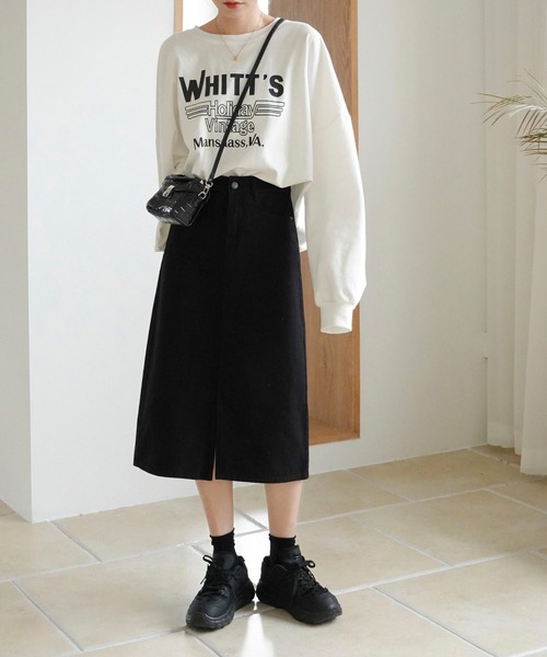 urge：（アージコロン ）の「【URGE：】デニム タイトロングスカート（デニムスカート・レディース・ライトブルー/ネイビー/ブラック/ホワイト/ワンウォッシュ/チャコールグレー・SMALL/MEDIUM/LARGE/X-LARGE）」の14枚目の写真