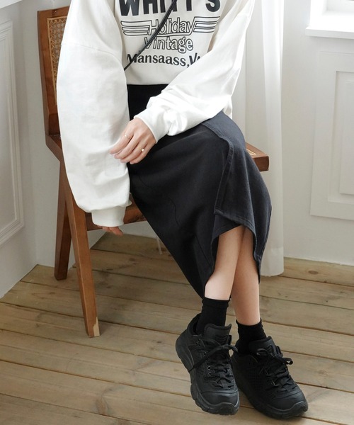 urge：（アージコロン ）の「【URGE：】デニム タイトロングスカート（デニムスカート・レディース・ライトブルー/ネイビー/ブラック/ホワイト/ワンウォッシュ/チャコールグレー・SMALL/MEDIUM/LARGE/X-LARGE）」の12枚目の写真