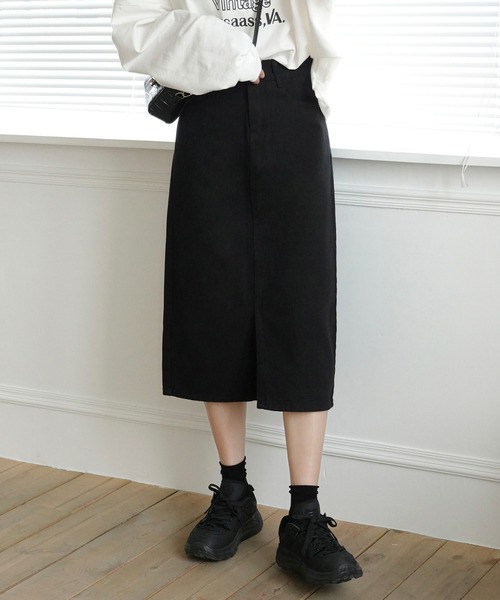 urge：（アージコロン ）の「【URGE：】デニム タイトロングスカート（デニムスカート・レディース・ライトブルー/ネイビー/ブラック/ホワイト/ワンウォッシュ/チャコールグレー・SMALL/MEDIUM/LARGE/X-LARGE）」の8枚目の写真