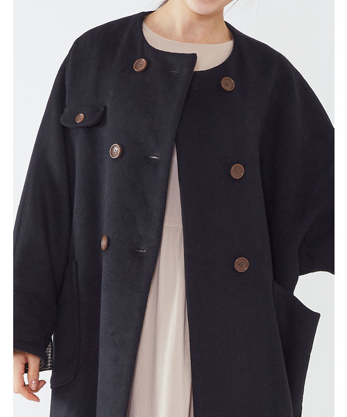 POU DOU DOU(プードゥドゥ)の「ダブルボタンドルマンスリーブコート(その他アウター・レディース・ブラック/ミント/キナリ・3)」の12枚目の写真