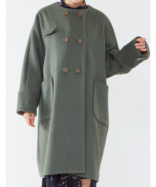 POU DOU DOU(プードゥドゥ)の「ダブルボタンドルマンスリーブコート(その他アウター・レディース・ブラック/ミント/キナリ・3)」の16枚目の写真
