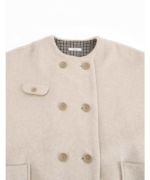 POU DOU DOU(プードゥドゥ)の「ダブルボタンドルマンスリーブコート(その他アウター・レディース・ブラック/ミント/キナリ・3)」の19枚目の写真