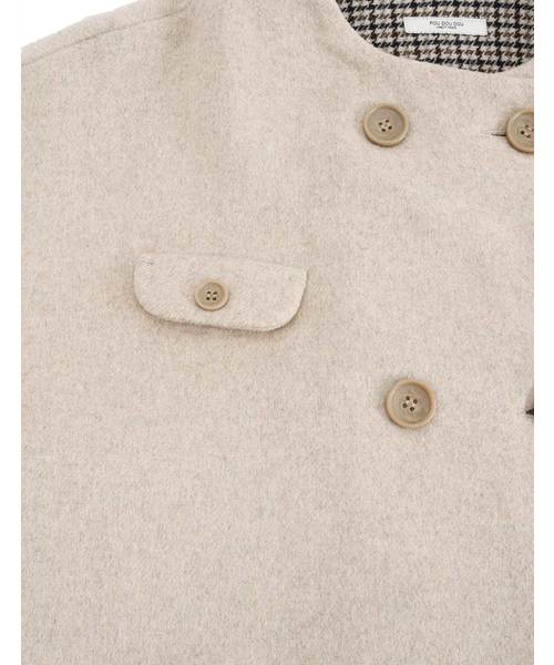 POU DOU DOU(プードゥドゥ)の「ダブルボタンドルマンスリーブコート(その他アウター・レディース・ブラック/ミント/キナリ・3)」の20枚目の写真