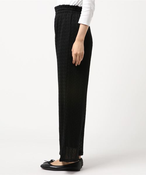 STYLEBLOCK(スタイルブロック)の「模様編みワイドパンツ(その他パンツ・レディース・ブラック/ベージュ/カーキ/キャメル・M)」の6枚目の写真