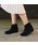 crocs�i�N���b�N�X�j�́u���C �V���Z�e�B�b�N �X�G�[�h �E�F�b�W �u�[�e�B �E�B���� Leigh Synthetic Suede Wedge Bootie  W�i�u�[�e�B�j�v�b�u���b�N 