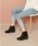 crocs�i�N���b�N�X�j�́u���C �V���Z�e�B�b�N �X�G�[�h �E�F�b�W �u�[�e�B �E�B���� Leigh Synthetic Suede Wedge Bootie  W�i�u�[�e�B�j�v�b�ڍ׉摜