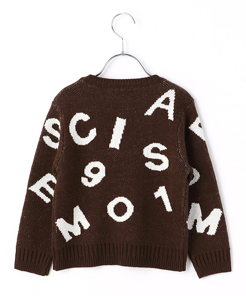 COMME CA ISM（コムサイズム）の「《洗える》ランダムロゴニット（ニット/セーター・キッズ・ネイビー/ブラウン/レッド/マスタード・110cm/100cm/120cm/130cm）」の7枚目の写真